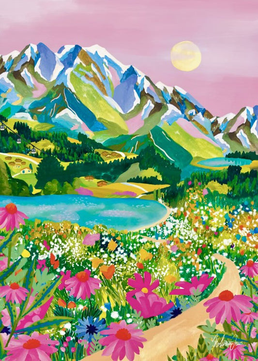 Puzzle Lever de soleil dans les alpes 500 pièces