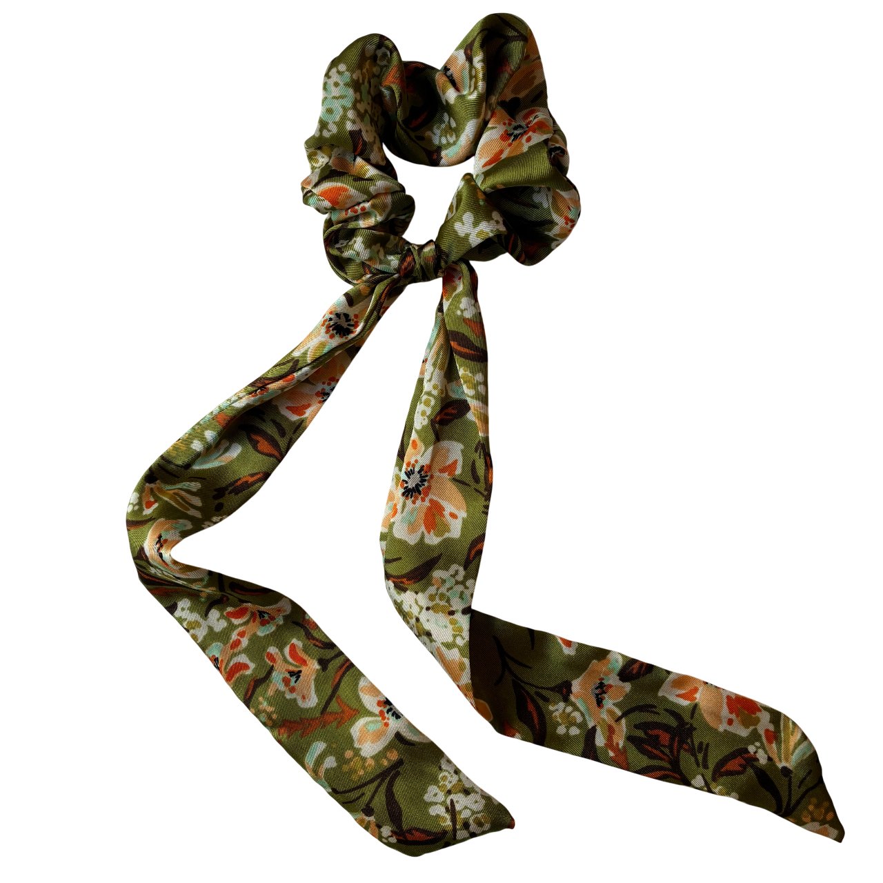 Chouchou ruban royal vert