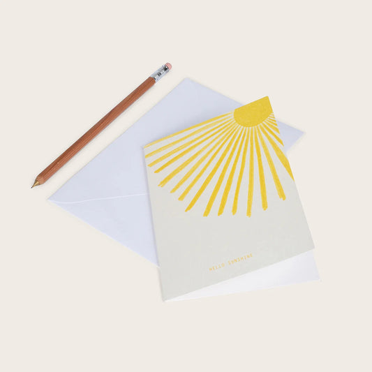 Carte double avec enveloppe - « Hello sunshine »