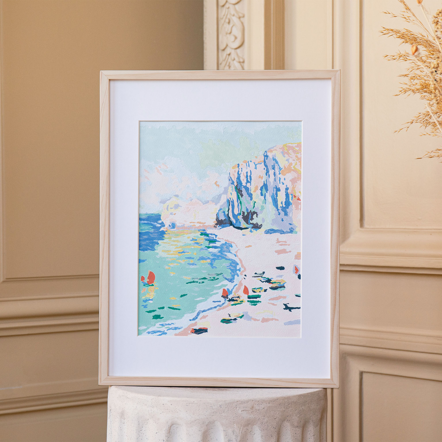 Kit de peinture La plage et la falaise d’Amont - Claude Monet