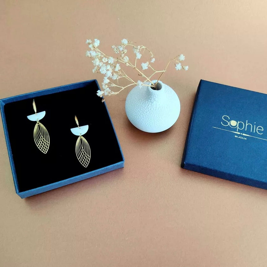 Boucles d’oreilles L’Audacieuse blanc