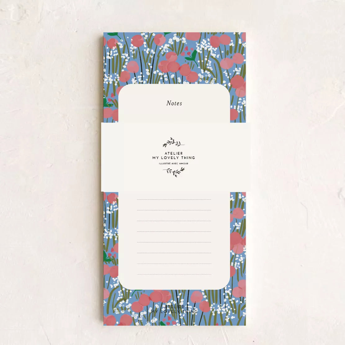 Bloc notes Rose coquelicot