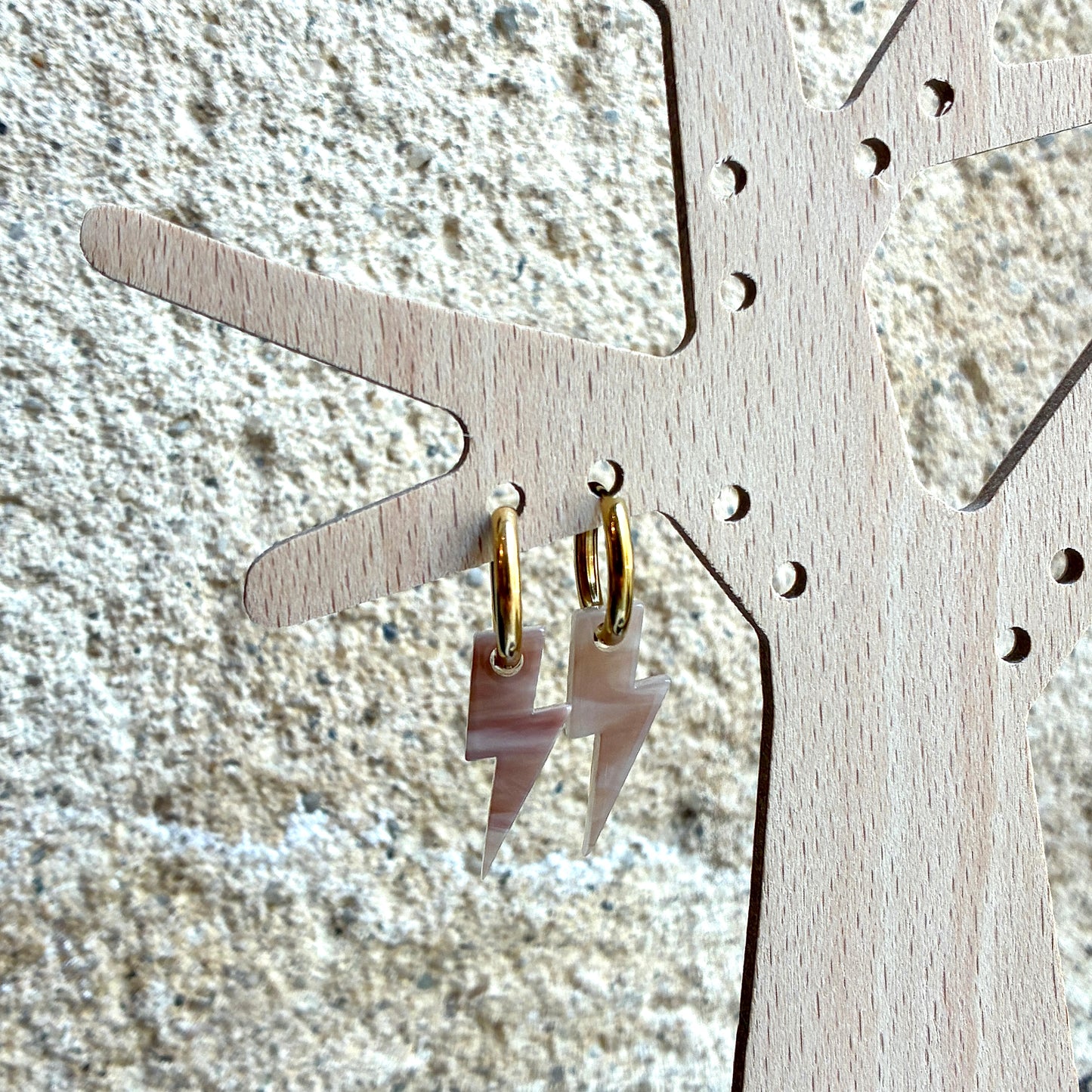 Boucles d’oreilles Éclairs crème