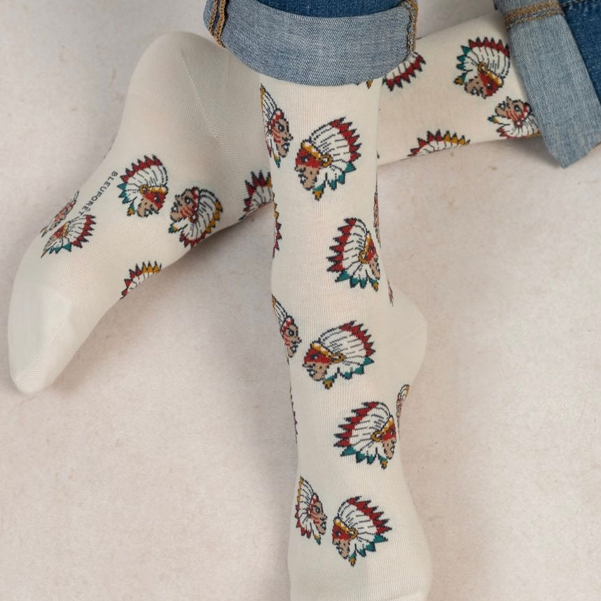 Chaussettes Coton Apaches Blanc T43/46