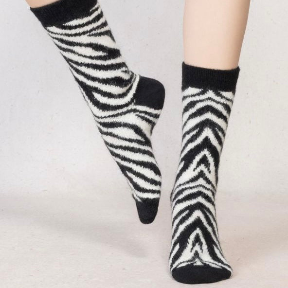Chaussettes Laine d’Alpaga zèbre T36/40