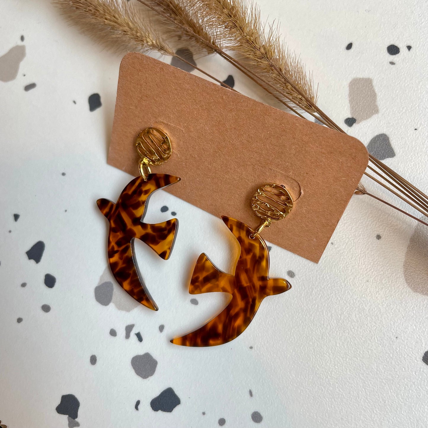 Boucles d’oreilles Julie moucheté