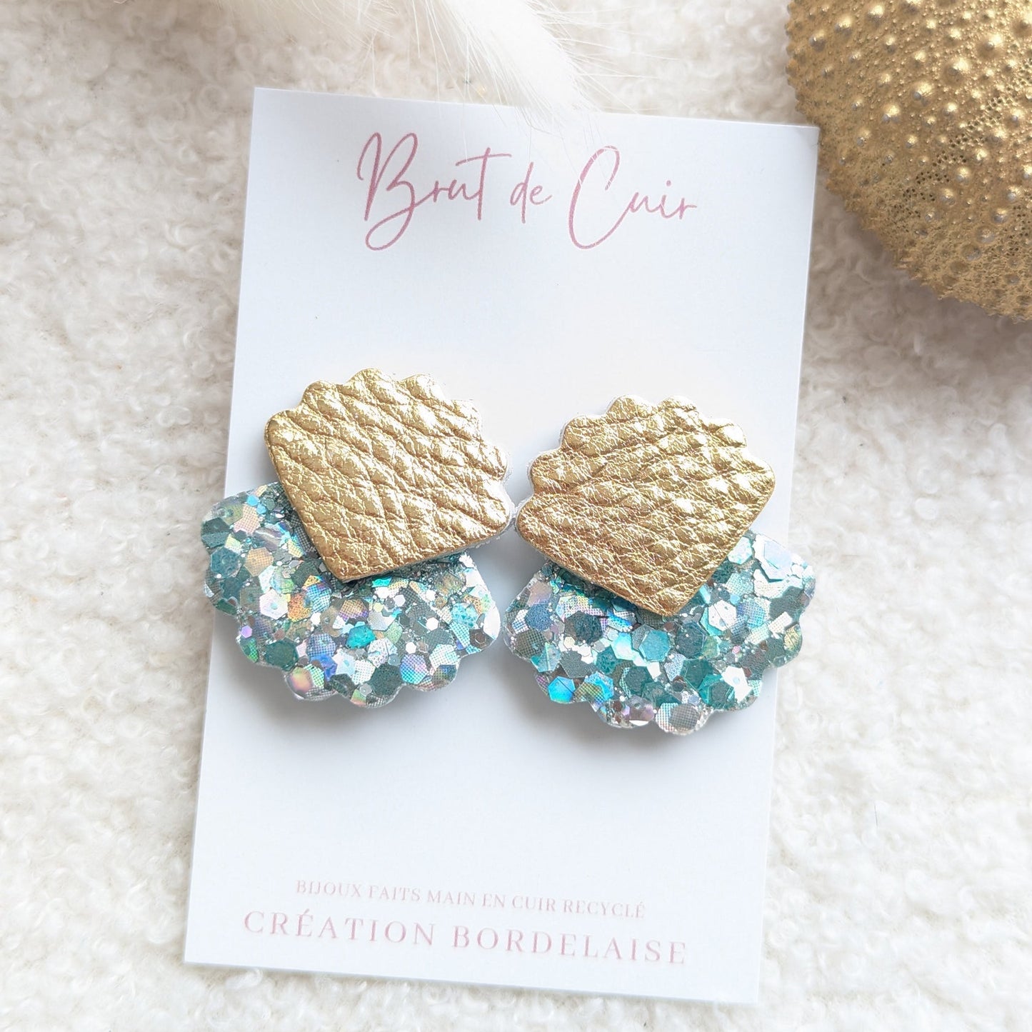 Boucles d'oreilles Arielle bleu