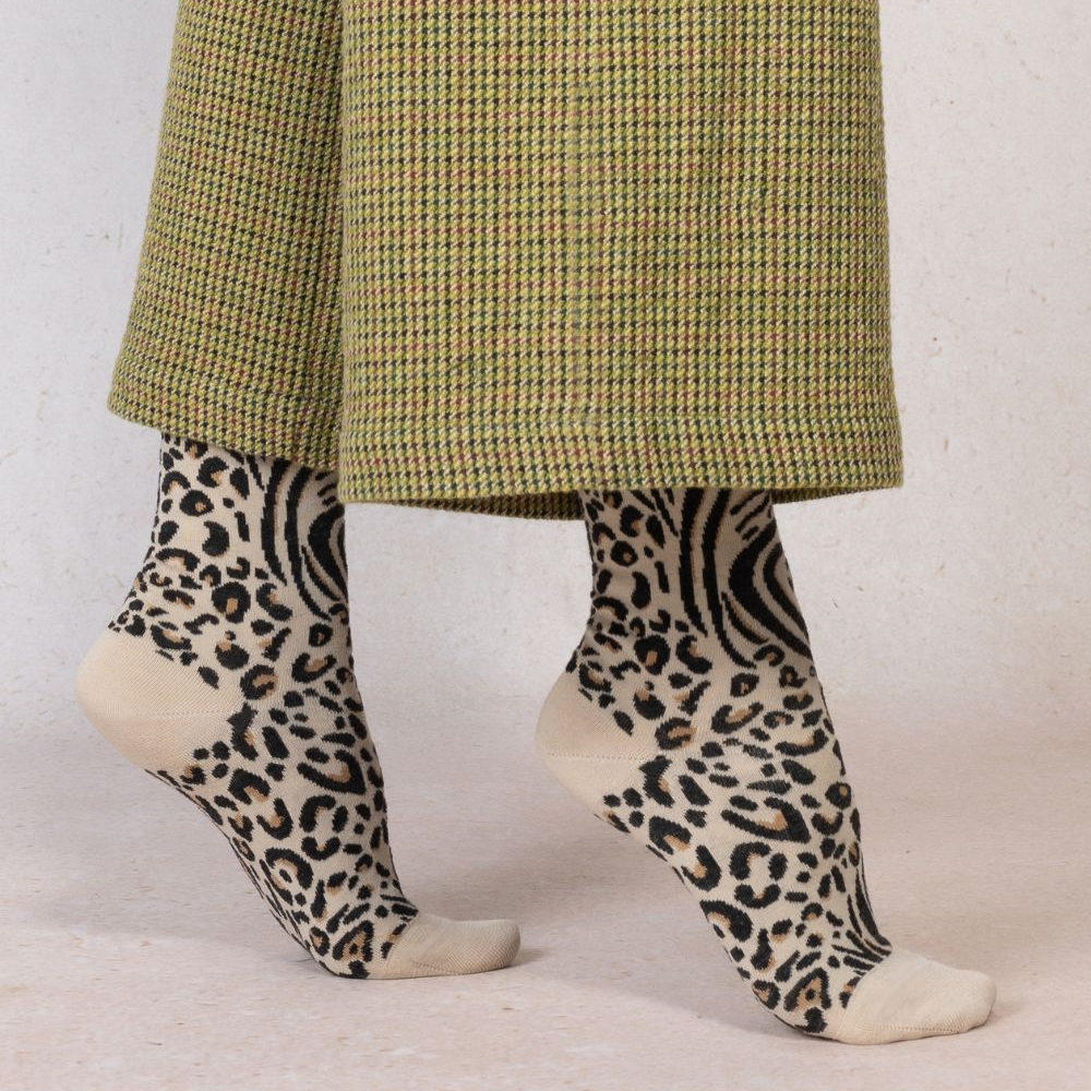 Chaussettes laine fine peau de bête beige T36/38 / T39/41