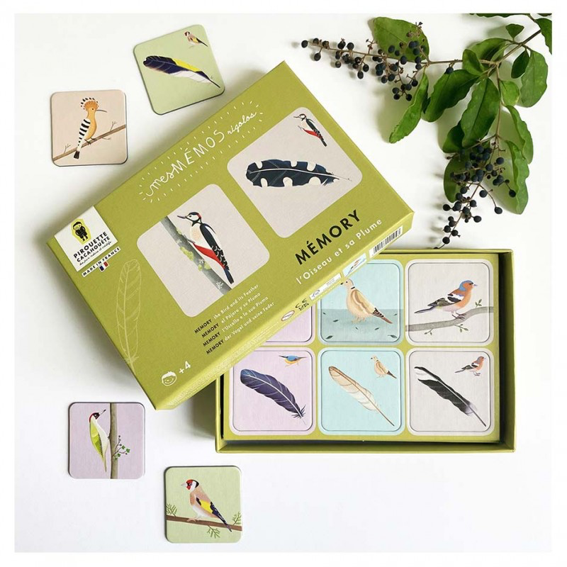 Jeu mémo L’oiseau et sa plume