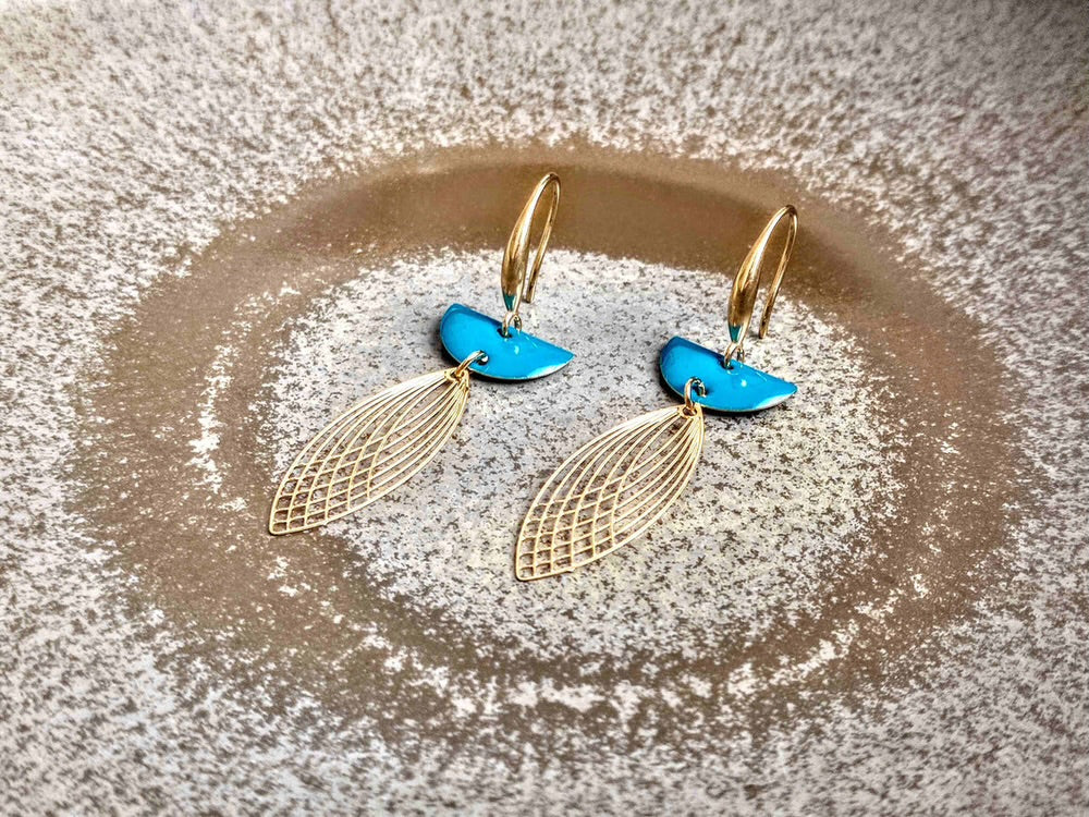 Boucles d’oreilles L’Audacieuse bleu