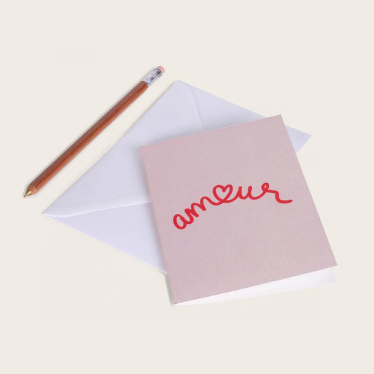 Carte double avec enveloppe - Amour