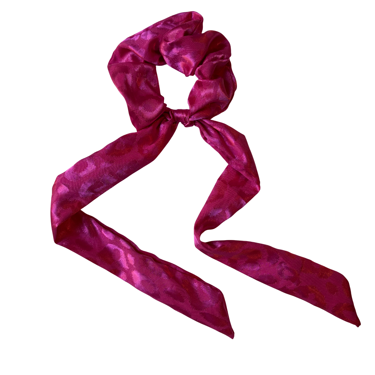 Chouchou ruban Léo satin rose