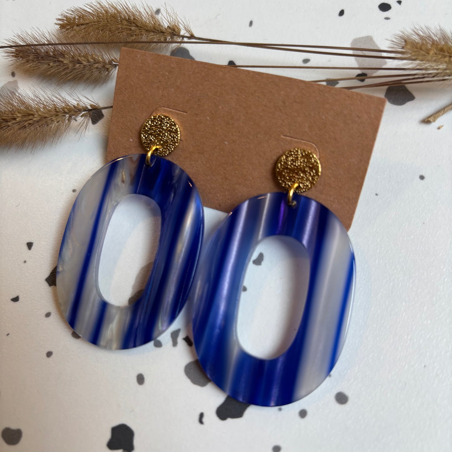 Boucles d’oreilles Alba dégradé bleu
