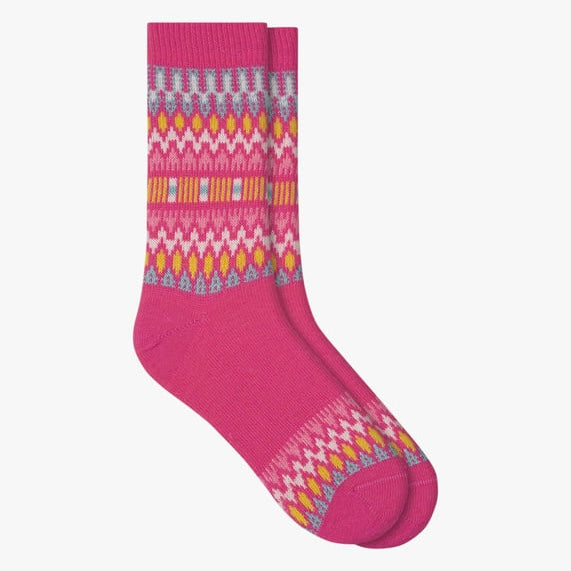 Chaussettes Cachemire Norvégien Rose T36/40