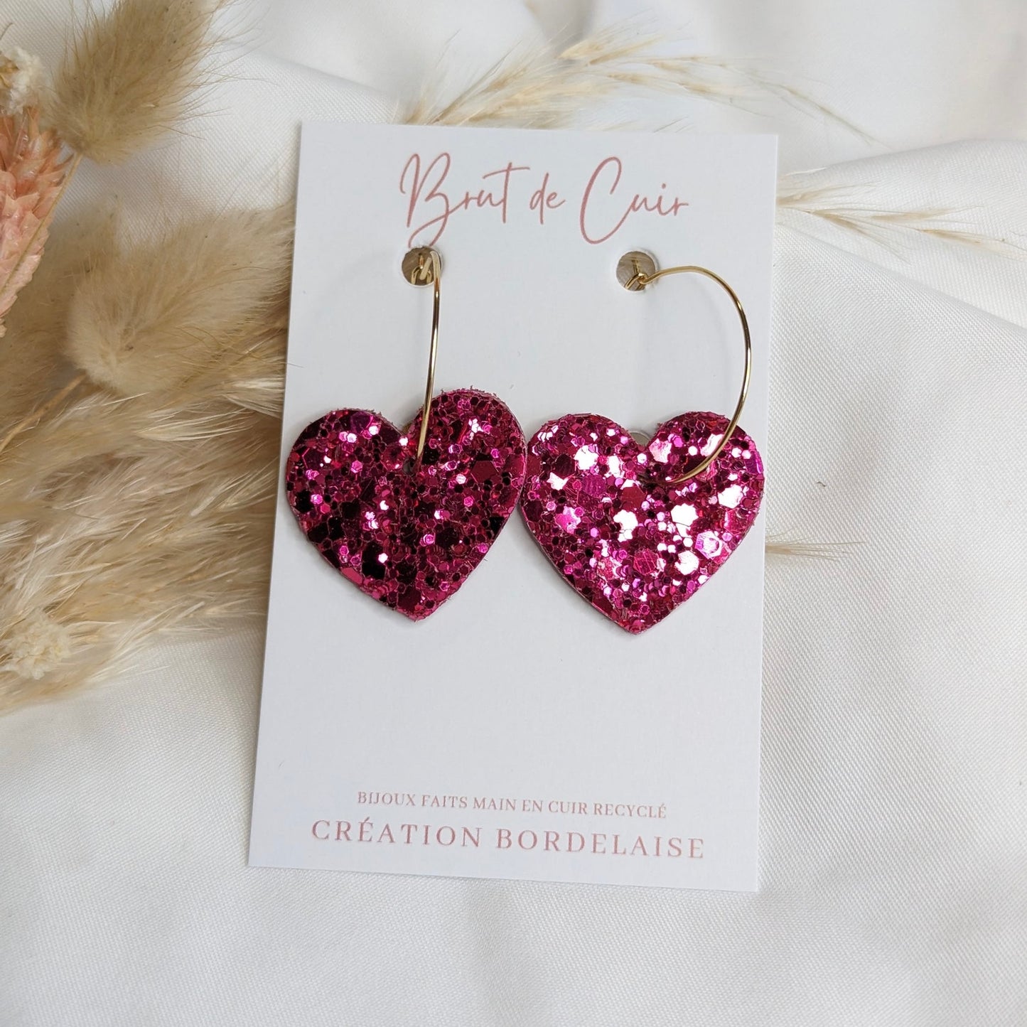 Boucles d'oreilles Grande Suzzi fushia