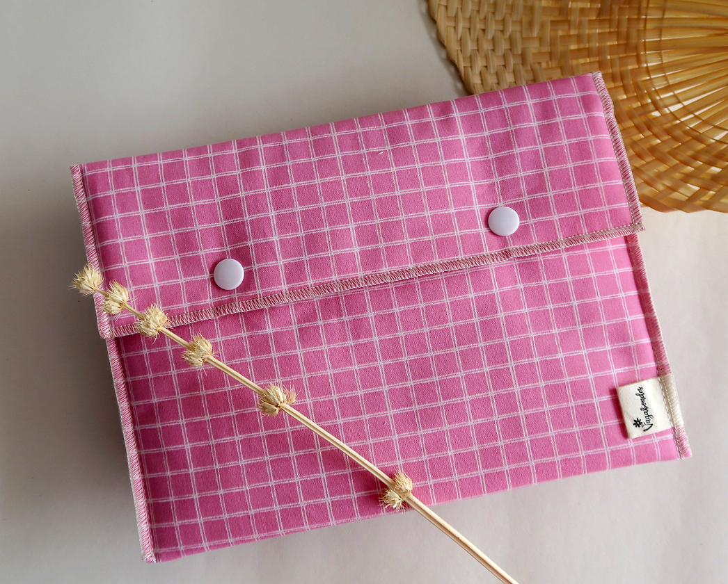 Pochette à livre - Jules rose