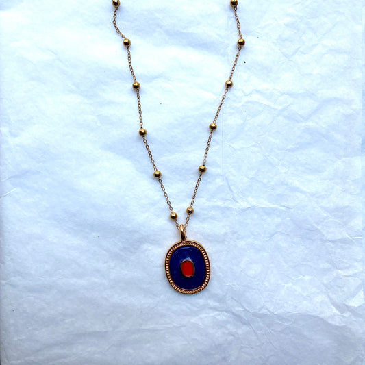 Collier Cyclope violet foncé
