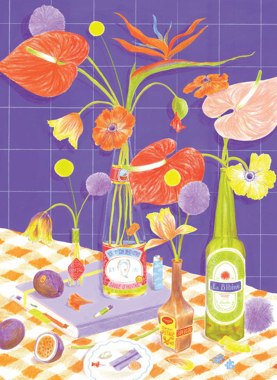 Puzzle Des fleurs sur la table