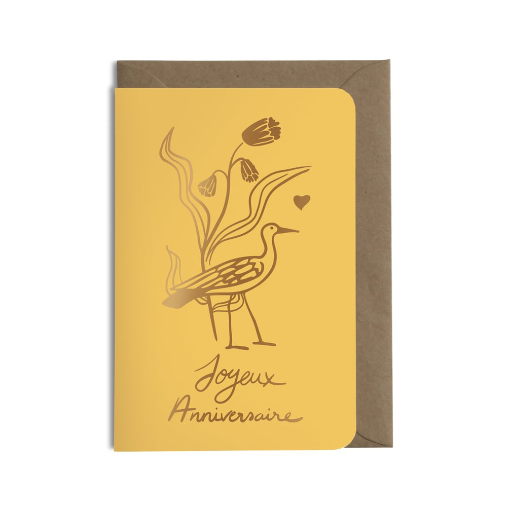 Carte double avec enveloppe - Anniversaire Nature