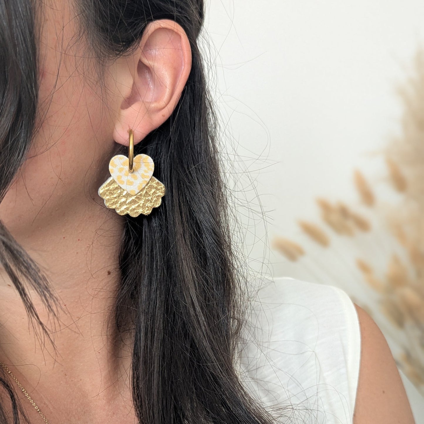 Boucles d'oreilles Gina Léo jaune