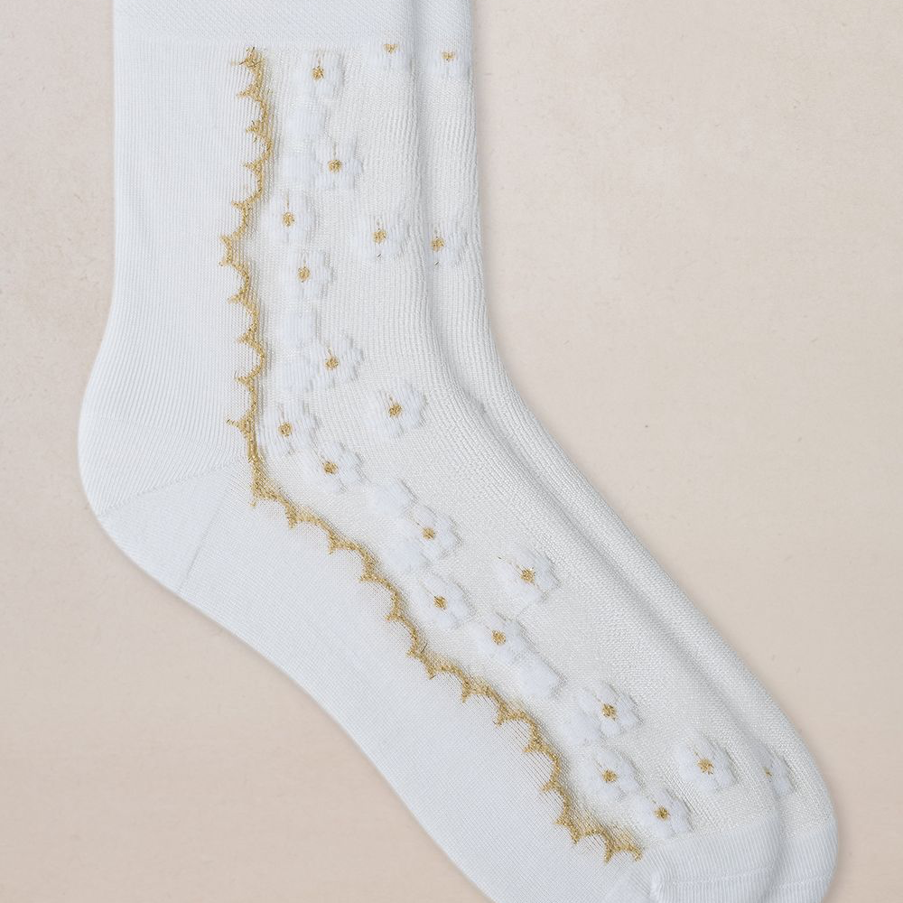 Chaussettes transparentes petites fleurs T36/38 / T39/41