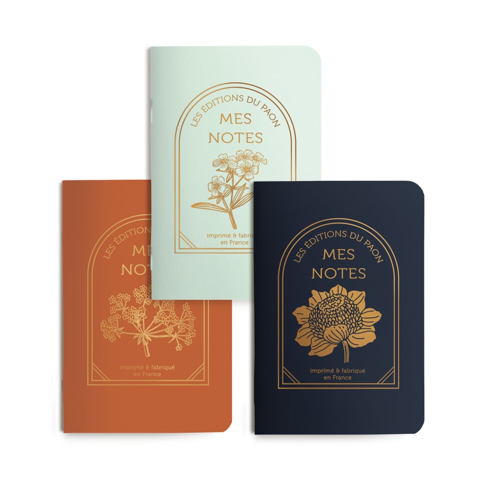 Trio petits carnets herboriste