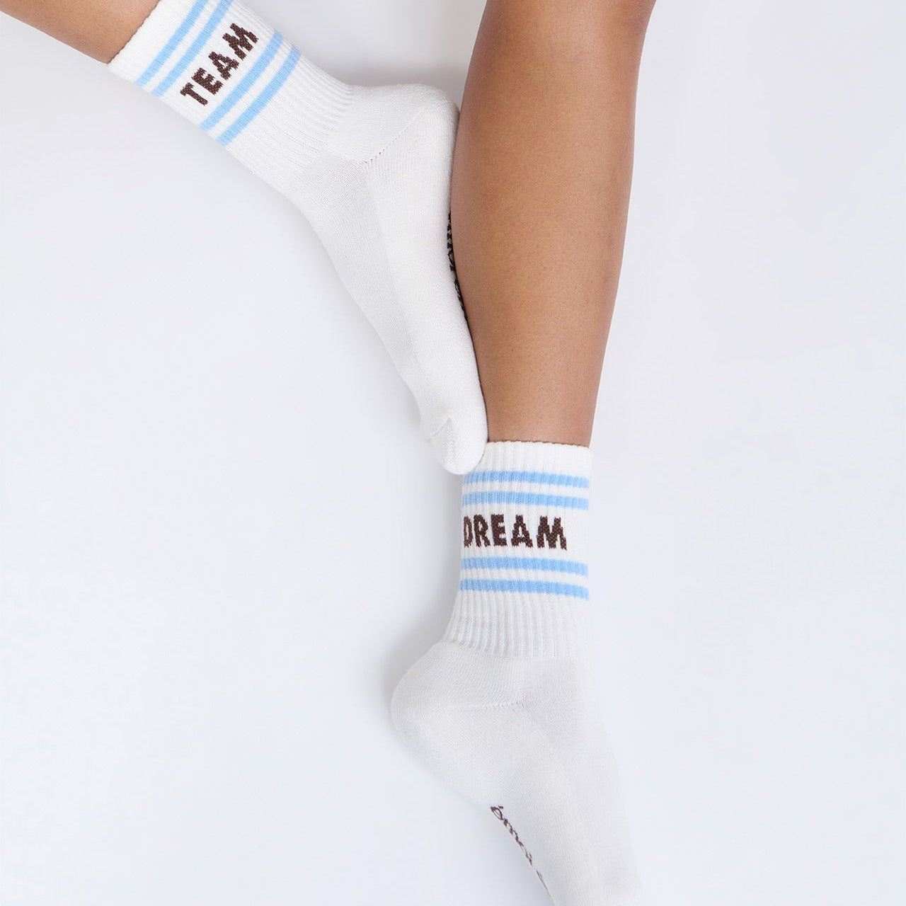 Chaussettes Dream team crème et bleu T36-41