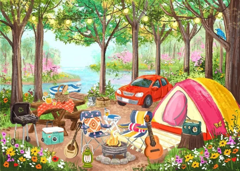 Puzzle Journée au camping 500 pièces