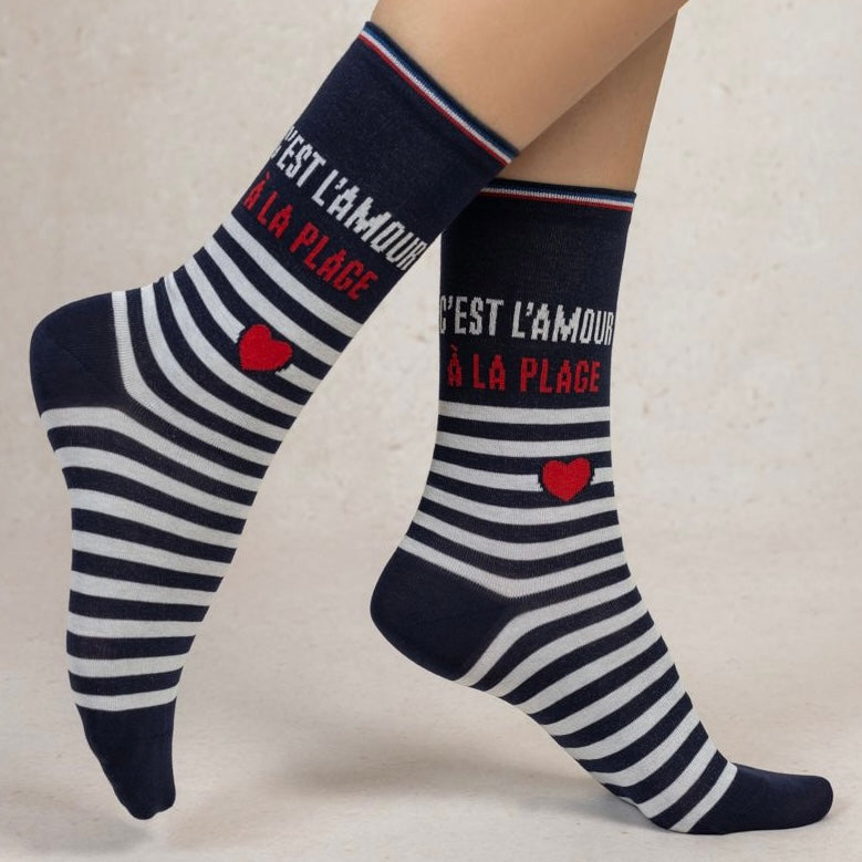 Chaussettes Coton L’Amour À La Plage T36/40