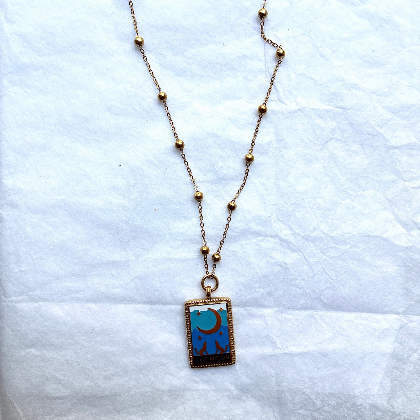 Collier médaillon lune