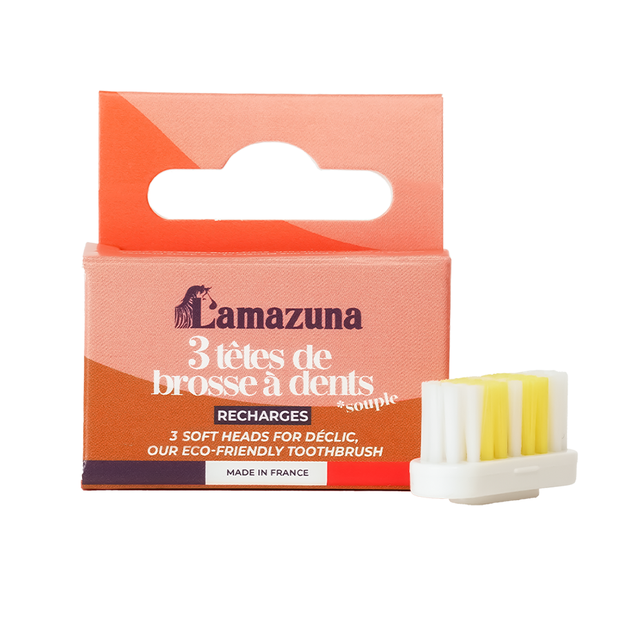 Recharge 3 têtes de brosses à dents souple