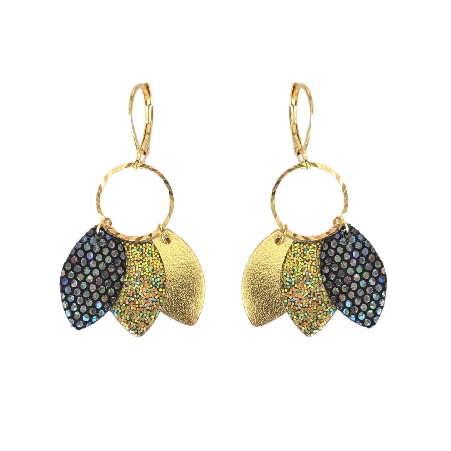 Boucles d’oreilles Kali noir disco