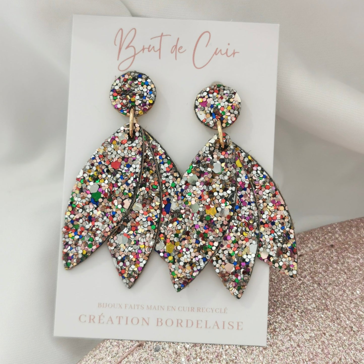 Boucles d'oreilles Glitter multicouleurs