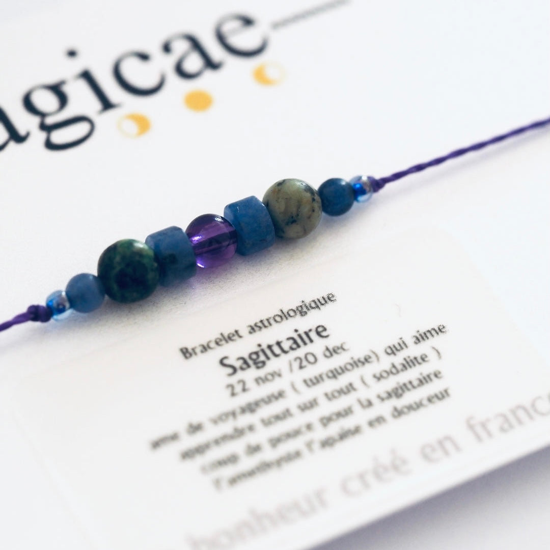 Bracelet pierres semi-précieuses (signes astrologiques)