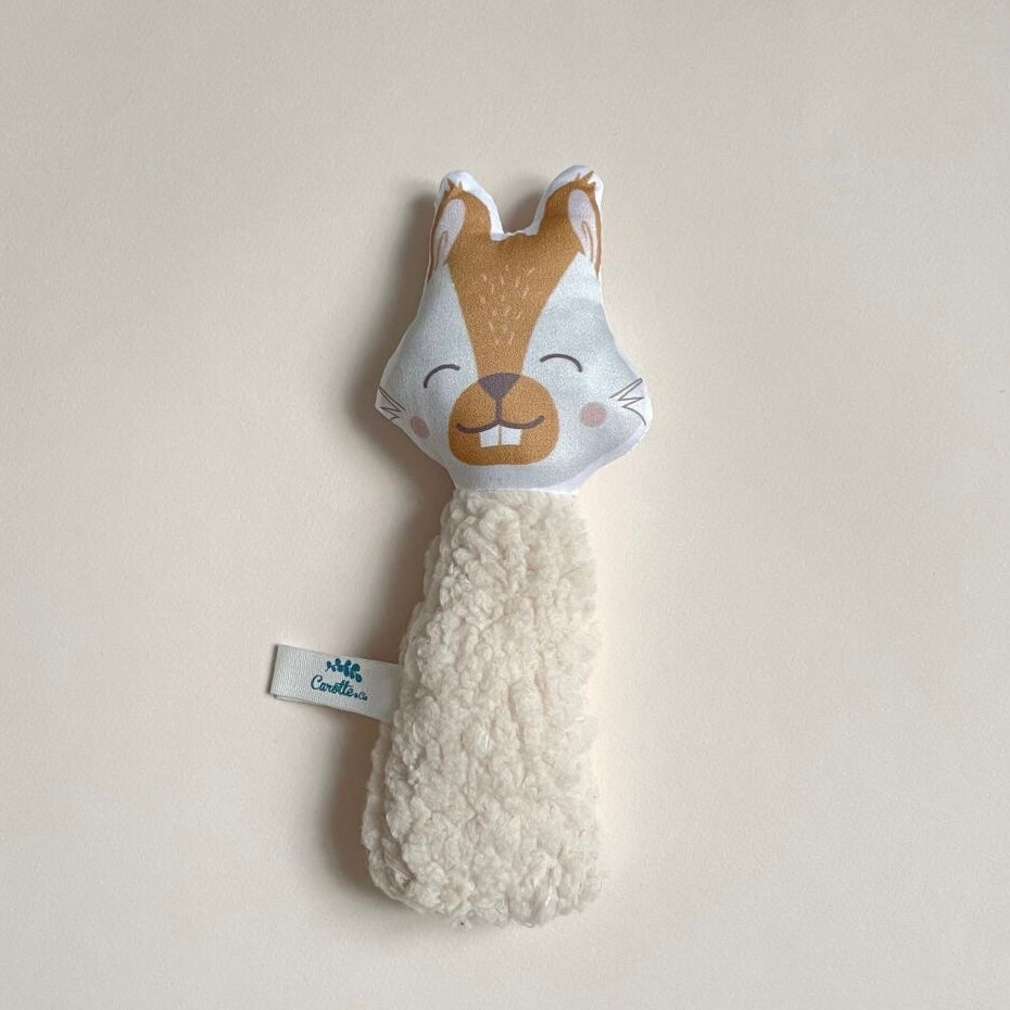 Hochet Écureuil Teddy Beige