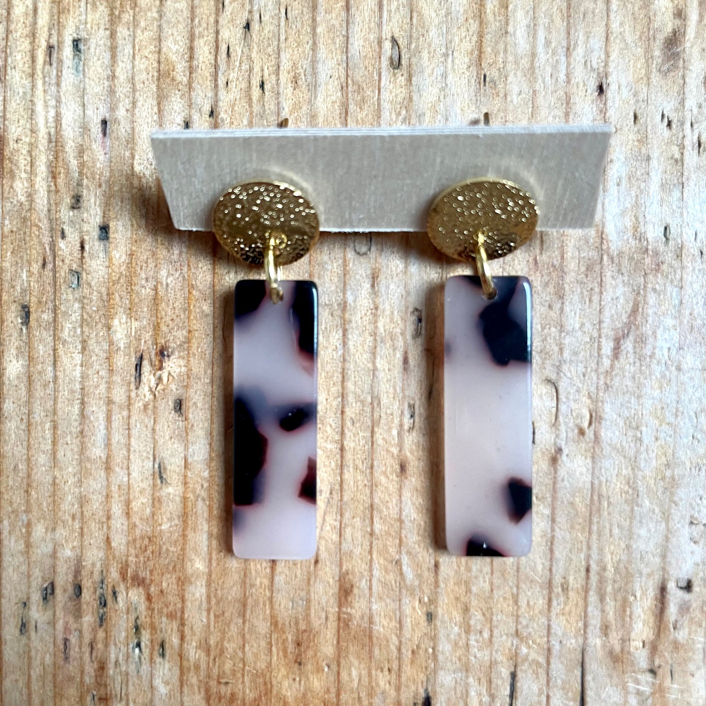 Boucles d’oreilles Charlie beige léopard