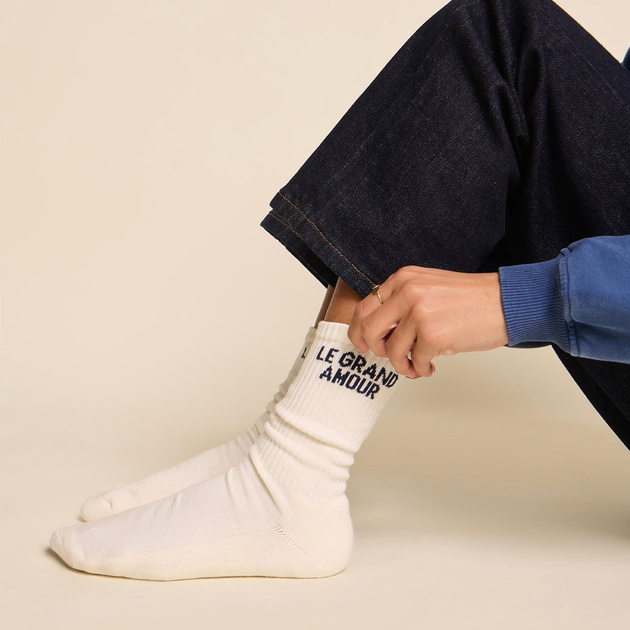 Chaussettes Le grand amour crème T36-41