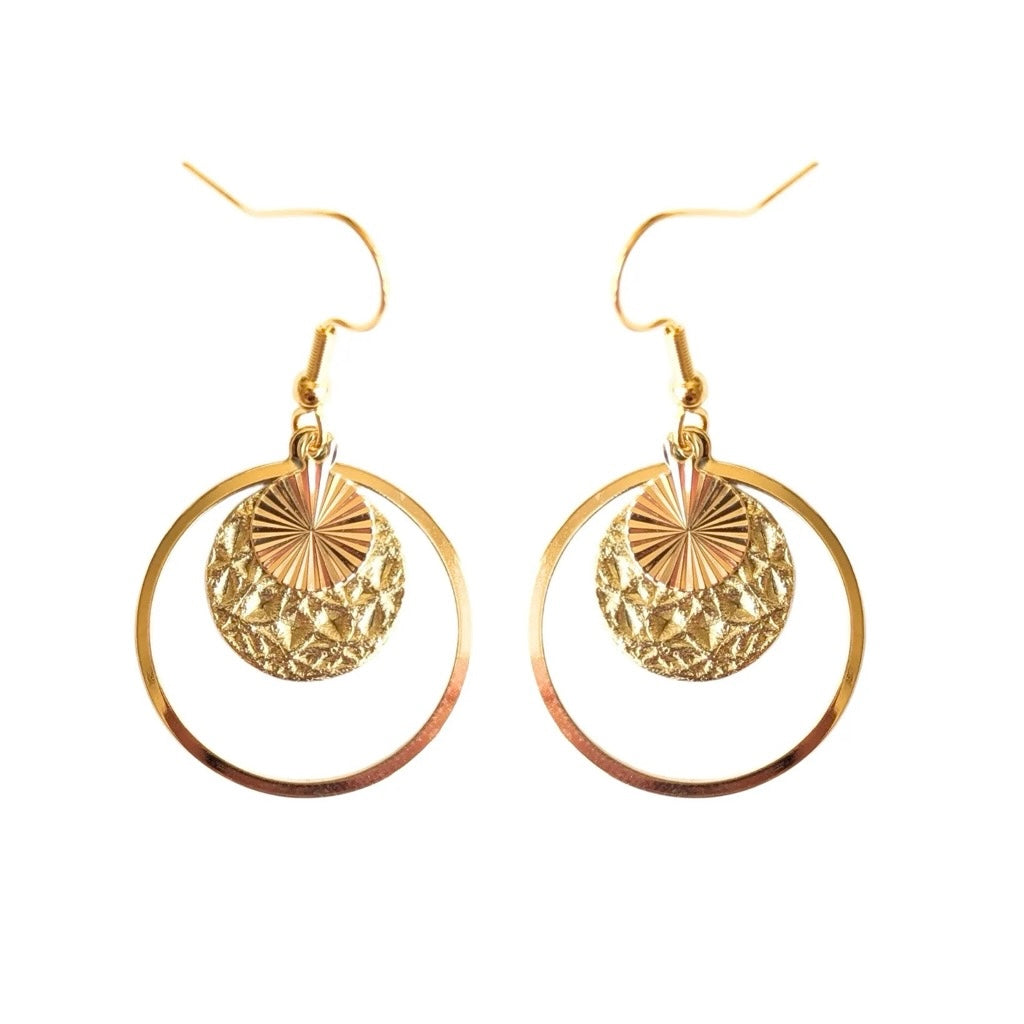 Boucles d’oreilles Gaïa doré mandala