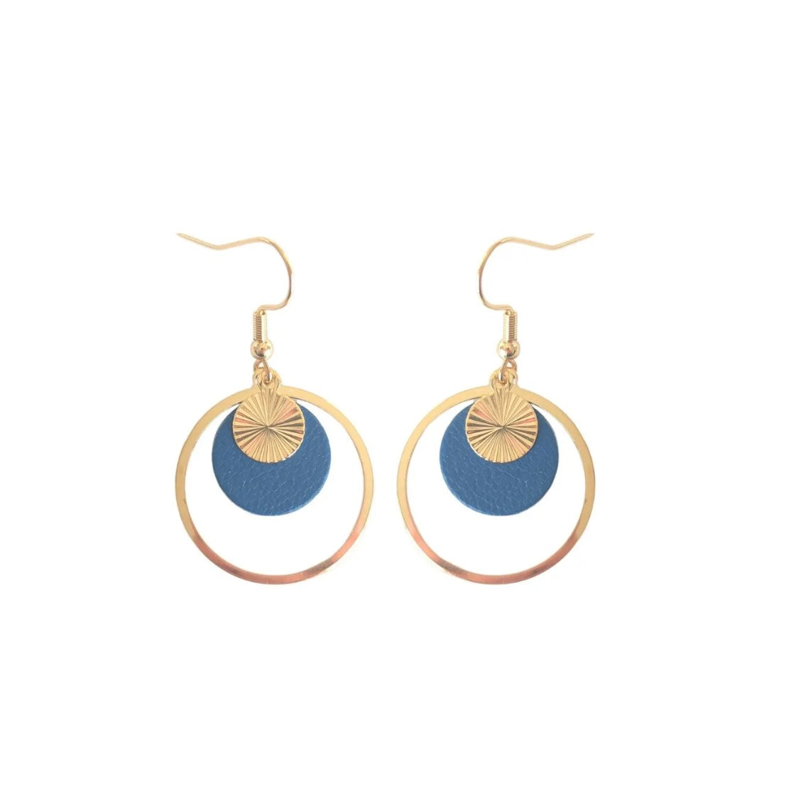 Boucles d’oreilles Gaïa bleu