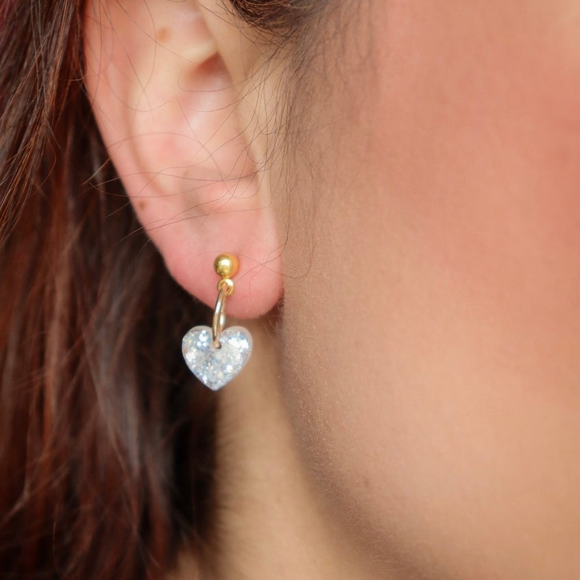 Boucles d’oreilles Lucie blanc glacier