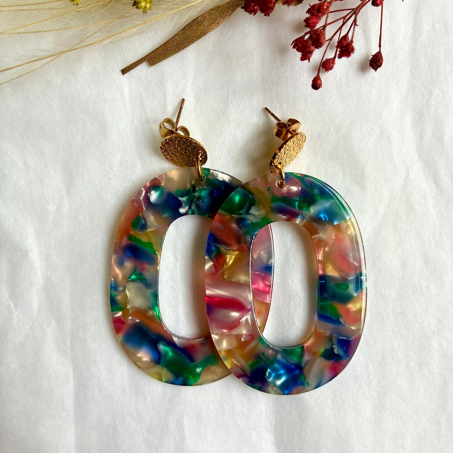 Boucles d’oreilles Alba pastel