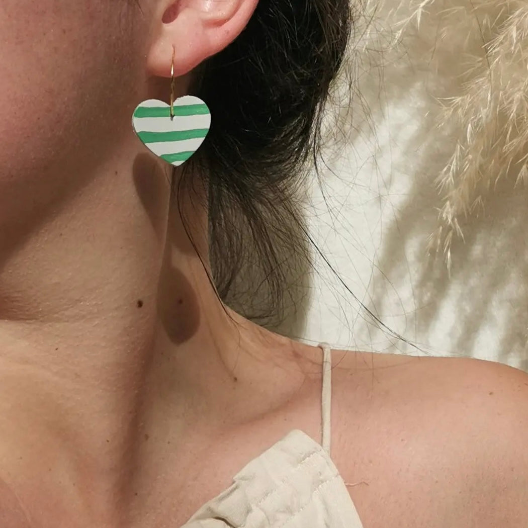 Boucles d'oreilles Suzzi verte