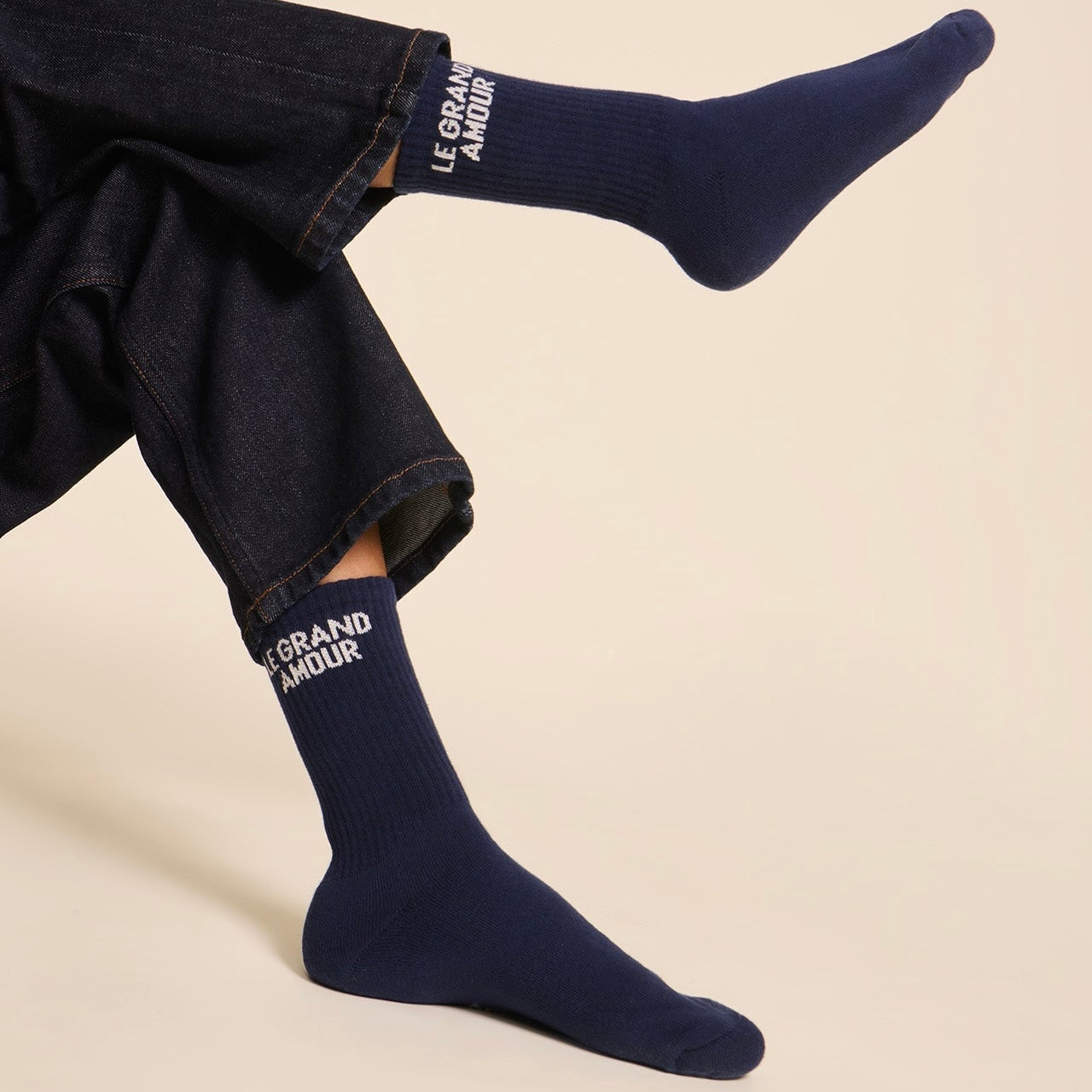 Chaussettes Le grand amour bleu nuit T42-46