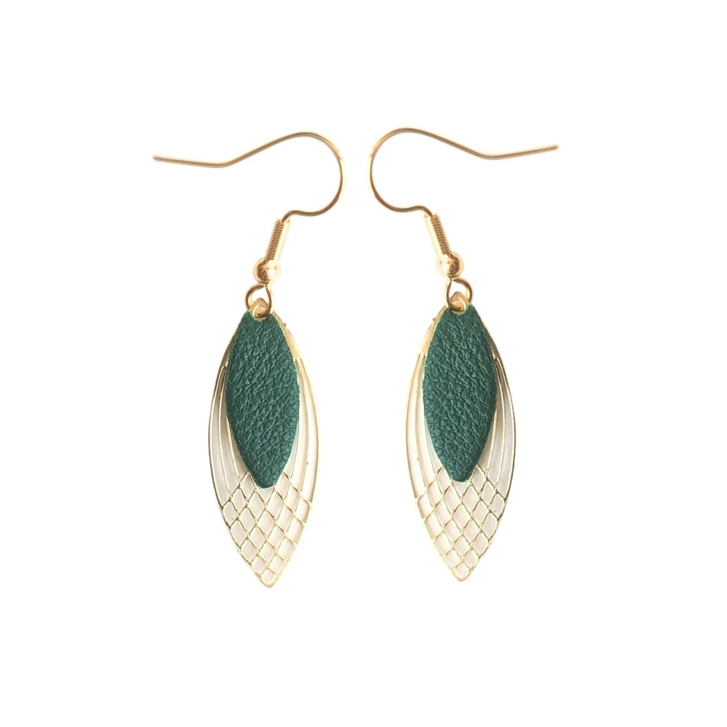 Boucles d’oreilles Rose vert