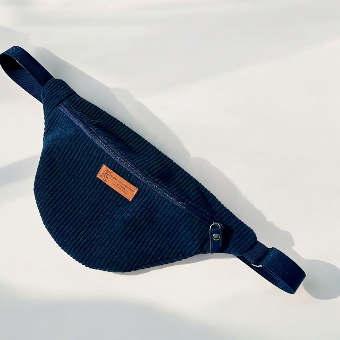 Sac banane - Velours marine