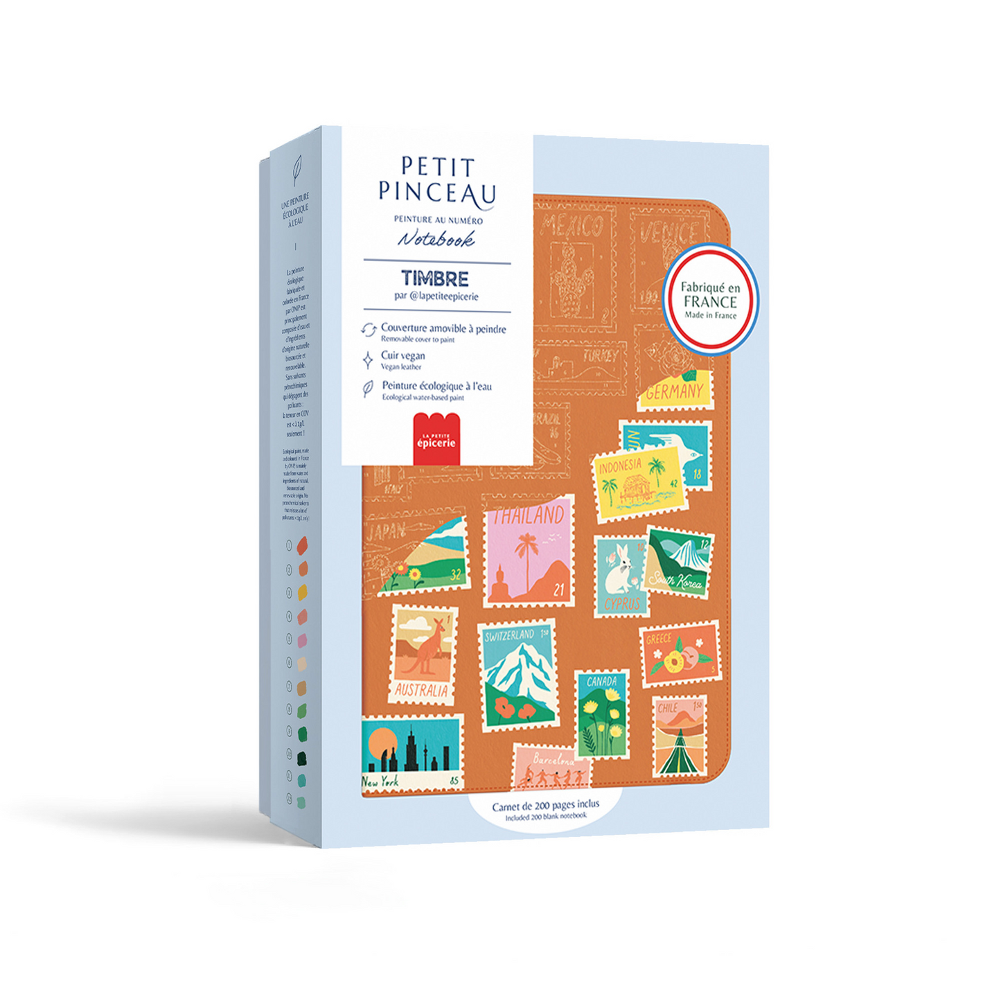 Carnet à peindre Timbre