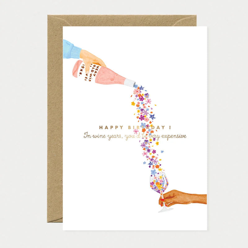 Carte double avec enveloppe - Wine years