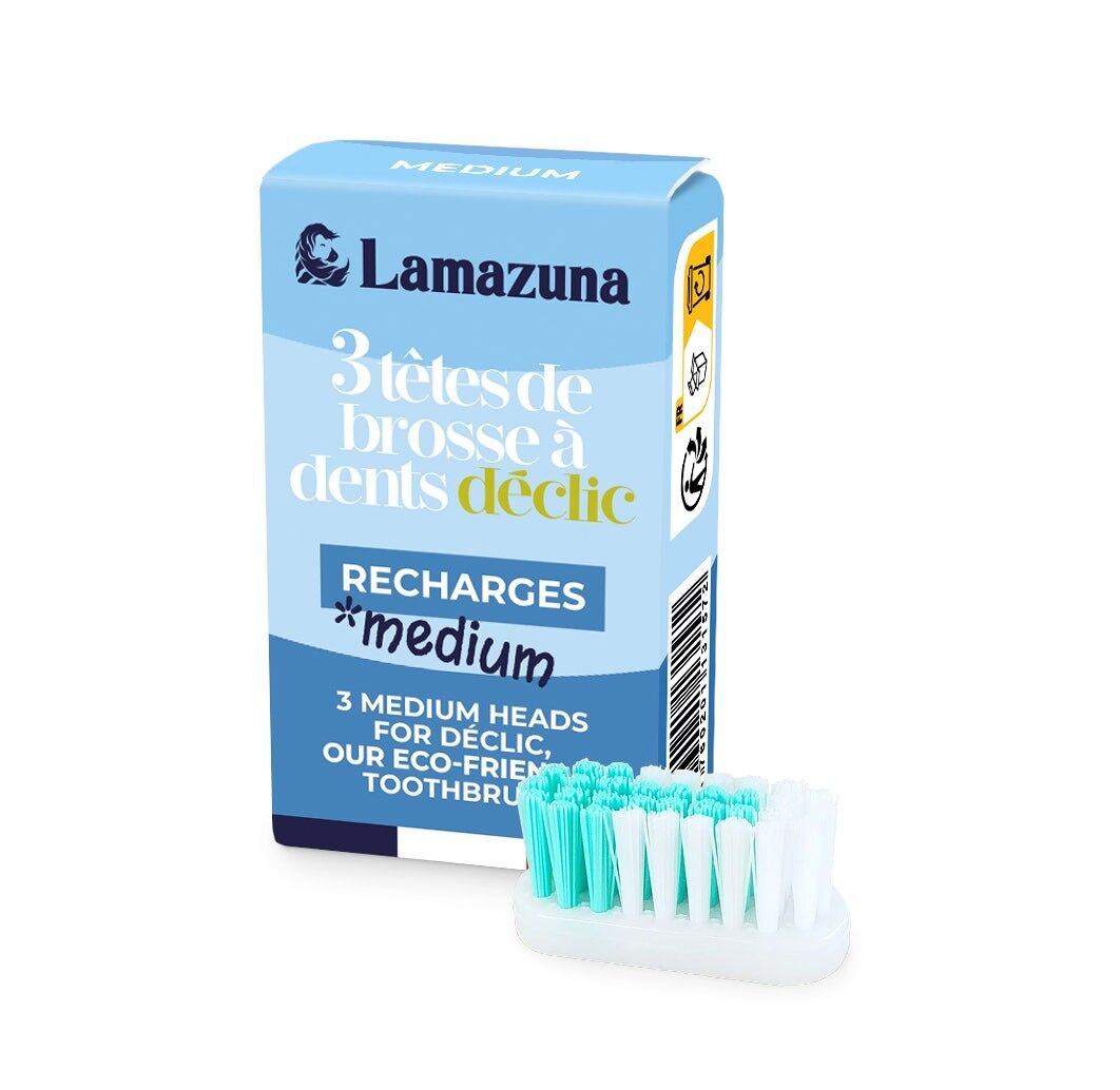 Recharge 3 têtes de brosses à dents médium