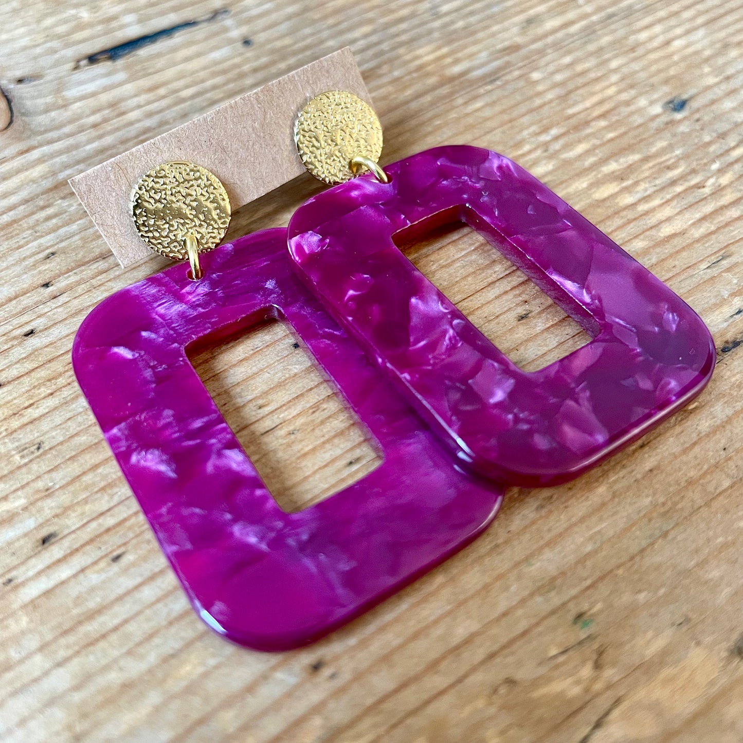 Boucles d’oreilles Carla framboise