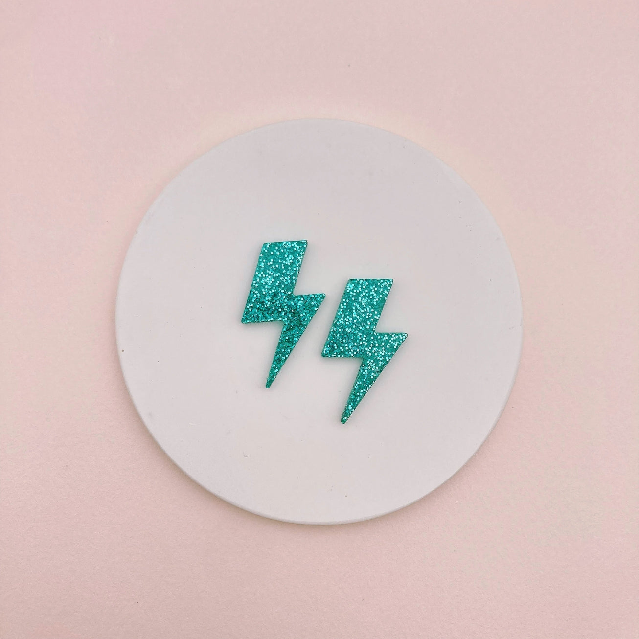 Boucles d’oreilles puces Éclairs vert